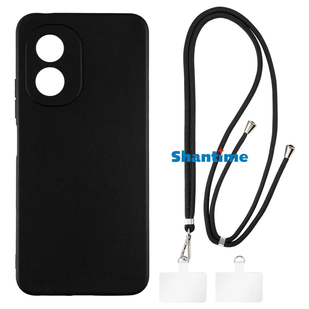 Suitable for Coolpad Daguan 40s Case + Ajustable Neck/Crossbody Lanyards and Spacers, Silicone TPU Cover with Soft