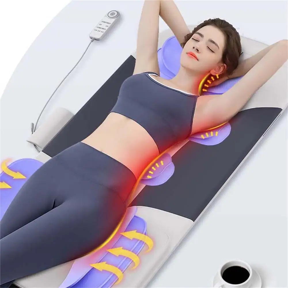 Electric Multi-Functional Full Body Heated Massage Cushion With Remote Controller Neck Vibration Massage Mattress With Airbag