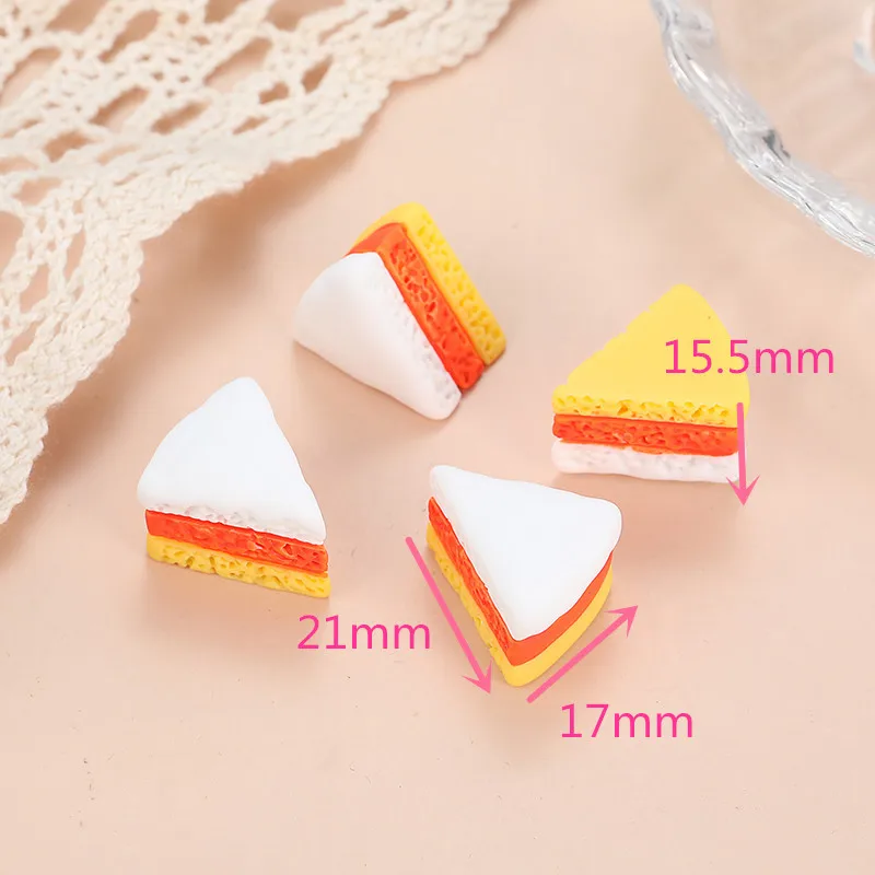 2PC New 3D Color Cake Resin Pendant Halloween Christmas Earrings Necklace Keychain Pendant Accessories