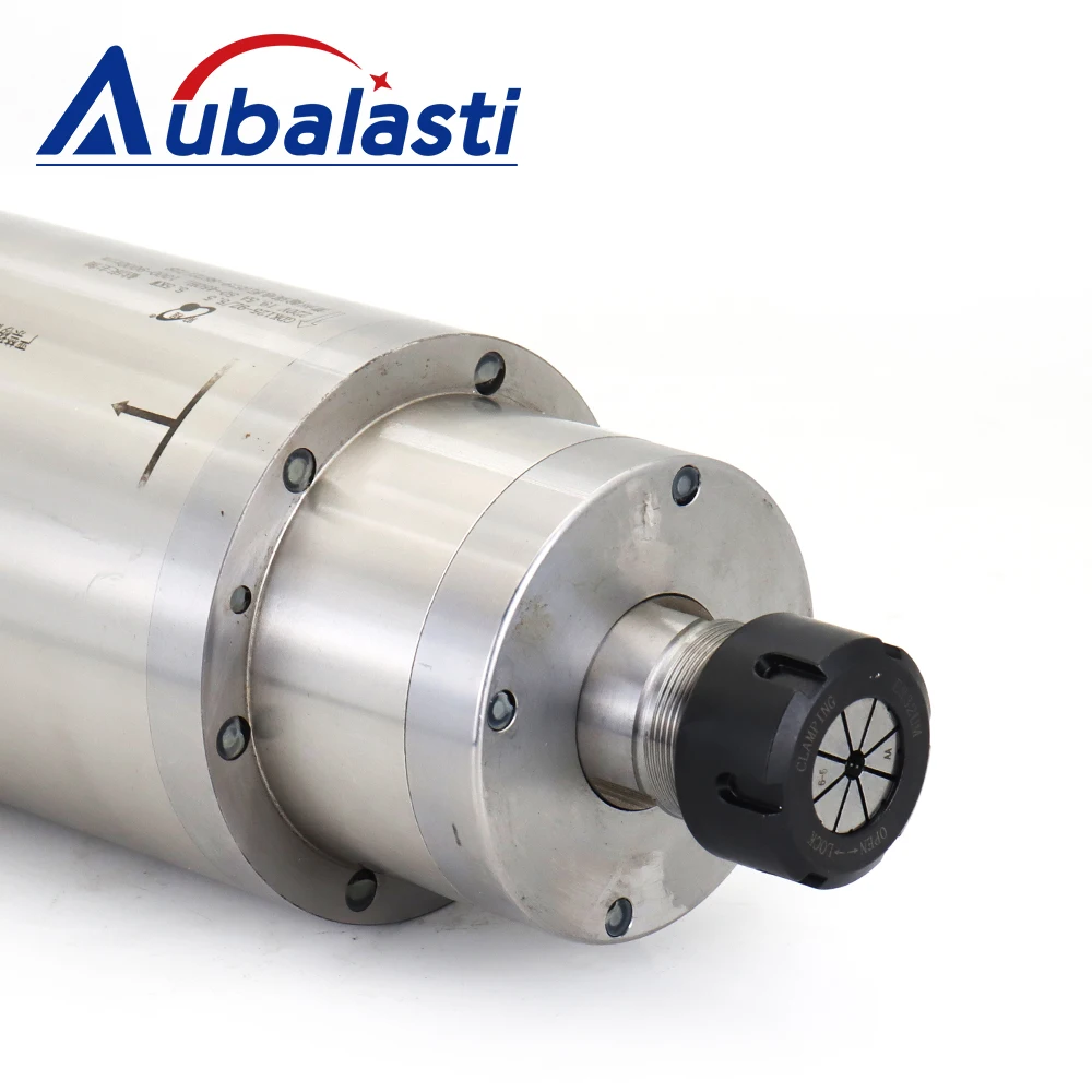 Aubalasti Water Cooling Spindle GDK-125 5.5KW ER32 380V 220V 1000-9000rpm CNC Router Spindle Motor for CNC Metal Cutter Machine