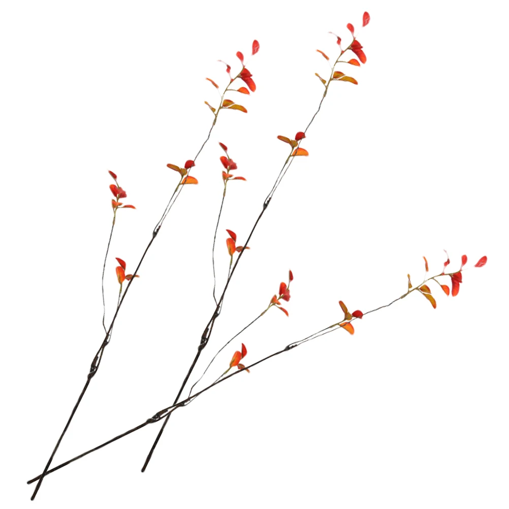 

3Pcs Leaf Branch Pick Reusable Plastic DIY Leaf Stems Home Fake Plant Thanksgiving Decor Home Decor Fake Leaves