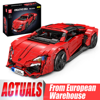 Mould King 10117 Technical Car Toys The Red Lykan Sport Racing Car Building Block Assembly Car Brick Set Kids Christmas Gift