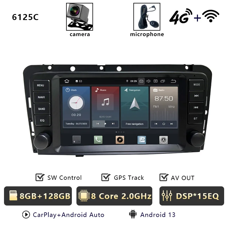 CHSTEK Autoradio Carplay Android 13 Voor Volvo XC70 V70 S60 S40 V40 2005 2006 2007 2008 2009 Multimedia Stereo Navigatie WIFI 4G