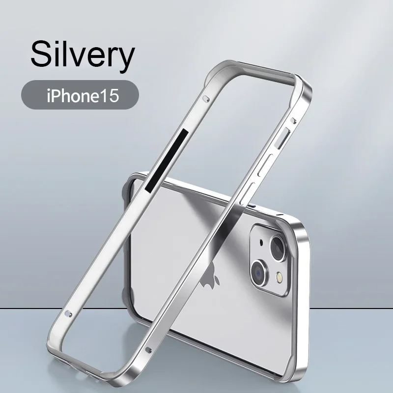 Hybrid Silicone Frame Aluminum Metal Phone Case For iPhone 16 15 14 13 12 Pro Max Better Heat Bumper