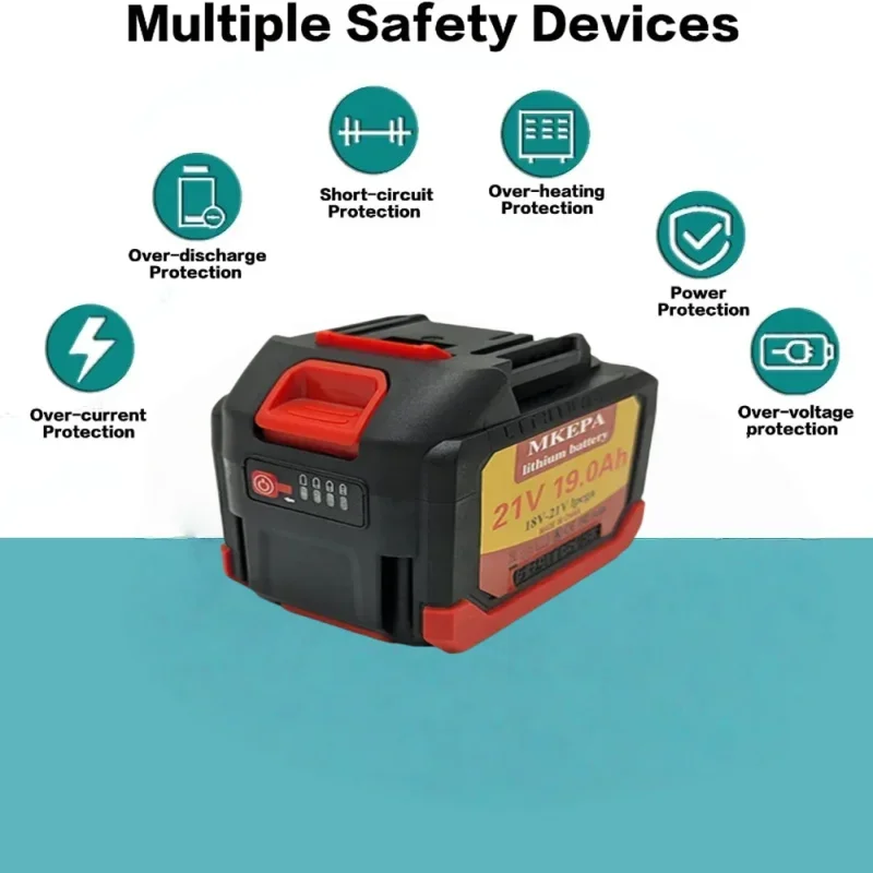 2025 Pro 21V 22000mAh Nová velkokapacitní náhradní baterie pro elektrické nářadí, vhodná pro elektrický šroubovák Makita🔋 - náhled 4