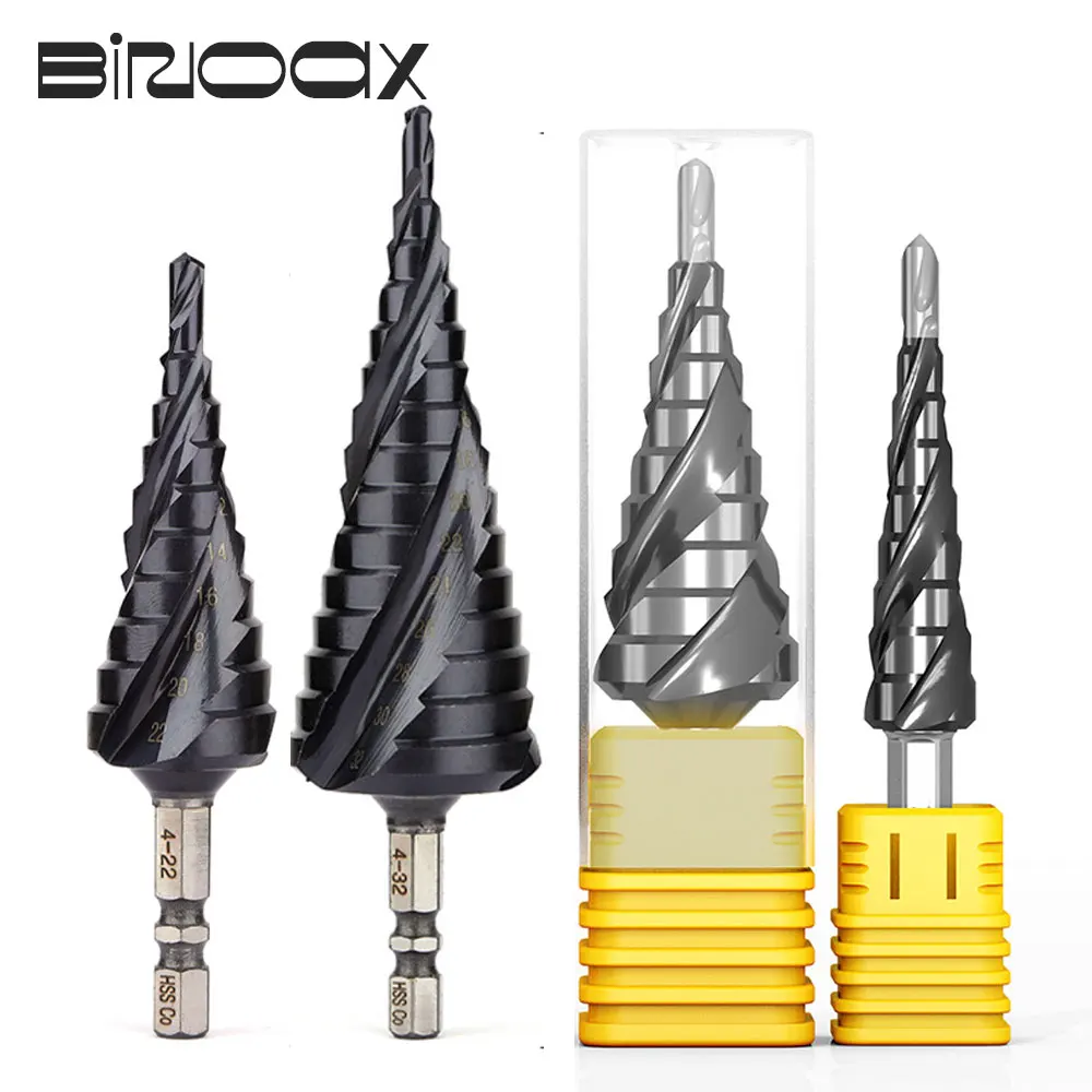 

M35 TiAlN Coated Step Drill Bit 3 Flutes HSS-Co Hard Metal Woodworking Drill for Stainless Steel