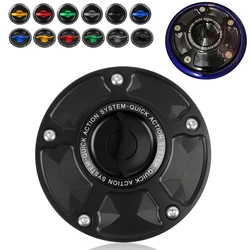 For Kawasaki Z650 Z750/R Z1000/SX EN-6N ZX-6R ZX-10R ER-6R Z800 NINJA H2/R Keyless Quick Release Tank Fuel Caps Gas Cover Case