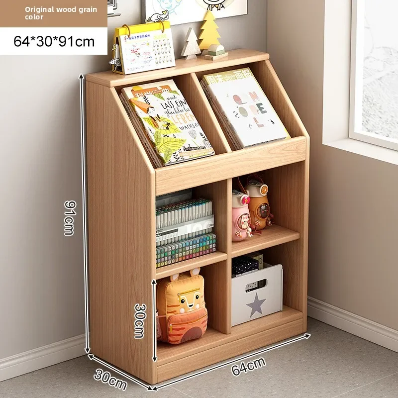 Kids Bookshelf Freestanding Storage Cabinet Cube Shelves Bookcase for Classroom Kindergarten Backpack Organizer Kids Book Rack