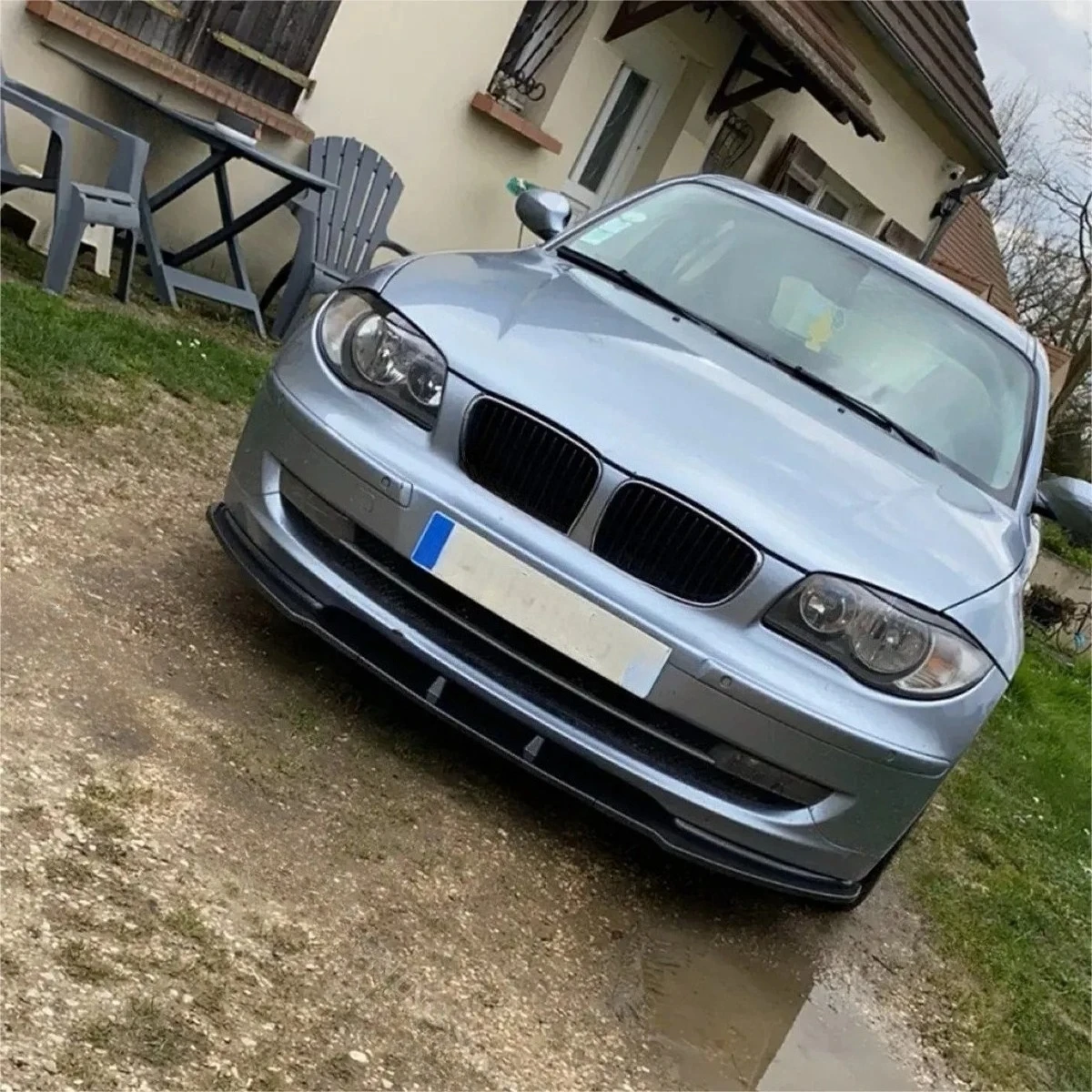 لسيارات BMW 1 Series E81 E82 E87 E88 2008-2011 LCI نموذج قياسي شفة ممتصة للصدمات الأمامية سبويلر سبليتر الناشر تعديل الخارجي