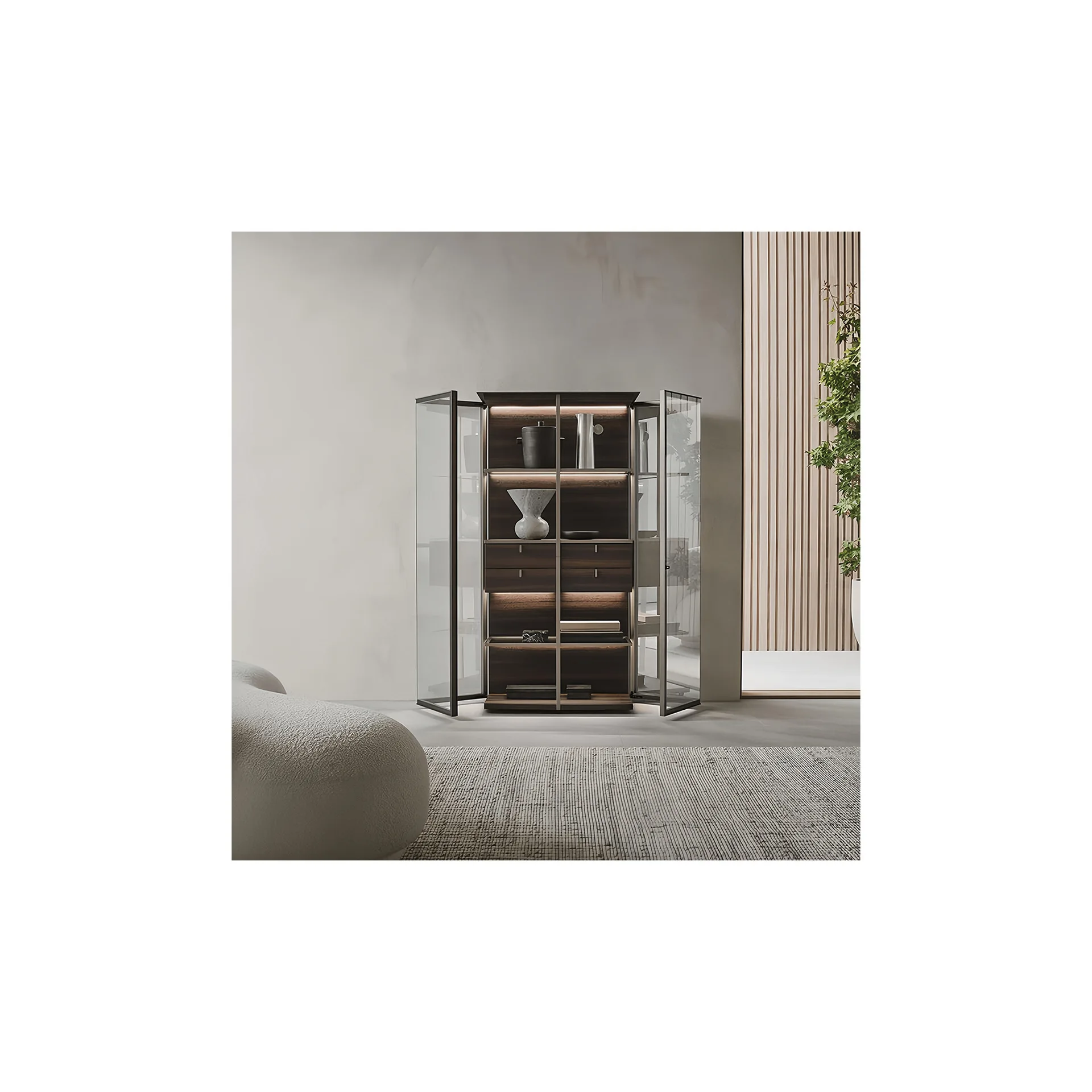 

Modern, Double Door, Glass Cabinet Wine, Italian, Light Luxury, Figure, Wine, Display Cabinet