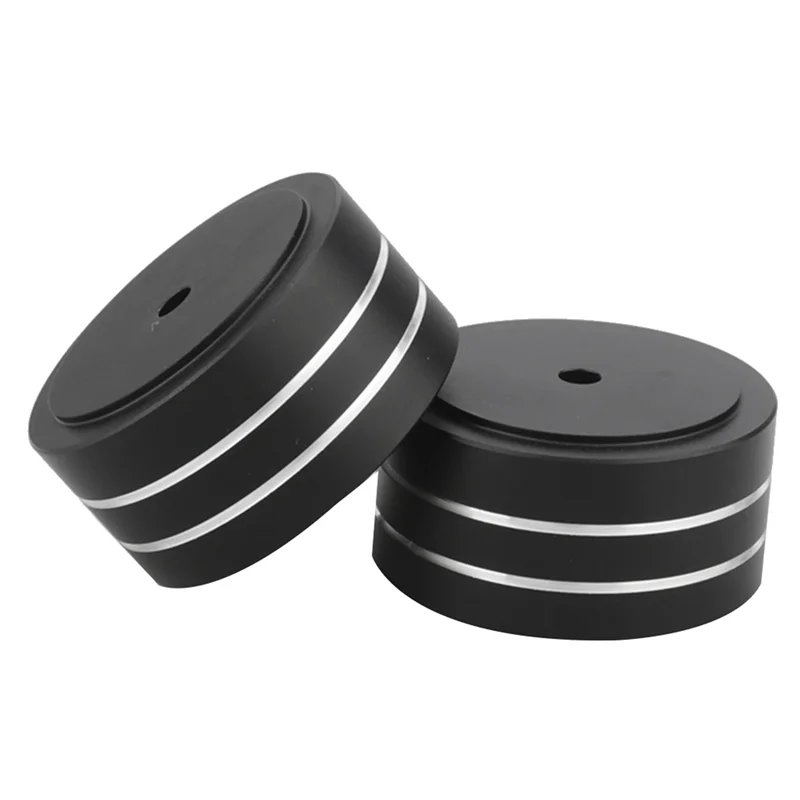 AS95-20 Buah Bantalan Kaki DAC Meja Putar Dudukan Isolasi Speaker AMP HIFI Aluminium 40X20Mm (Hitam)