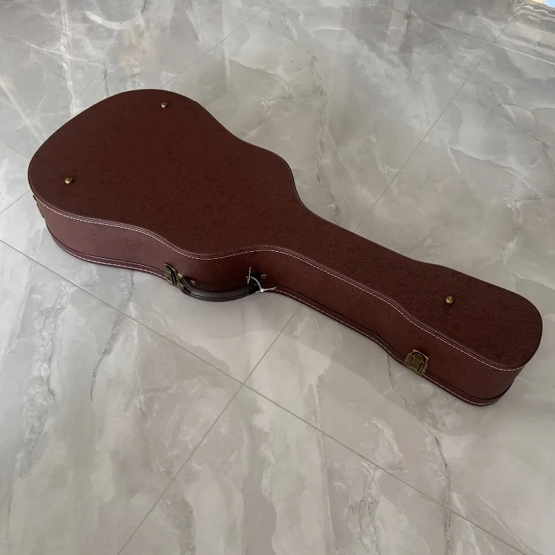41-inch Hard Acoustic Guitar Case High-quality Vintage Brown Portable Durable Folk Guitar Box Musical Instrument Accessories - view 4