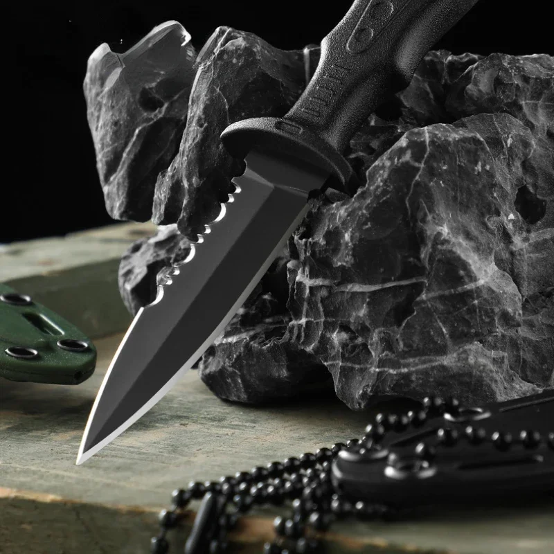 Tactical knife Outdoor portable camping knife new multi-functional portable knife, necklace mini knife, a must for self-defense