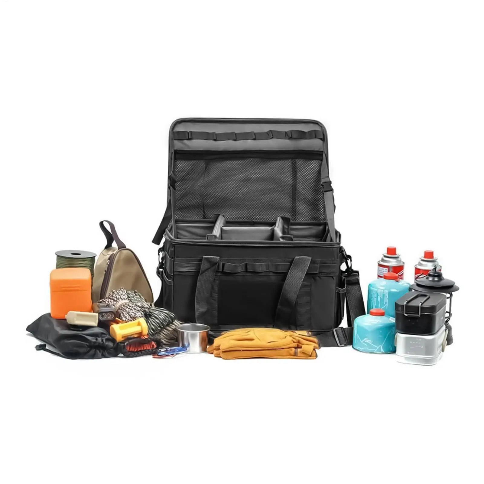 

Camping Bag 30L Foldable Tool Organizer Utility Tote Bag With Handles For Outdoor Gear Kitchen Travel Cookware Tool Equipment