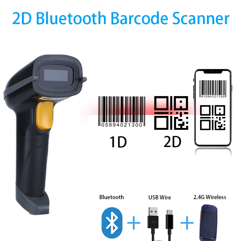 Fast Read 1D code Scanner 1D Laser 2D Barcode scanner Supermarket Store Code Reader