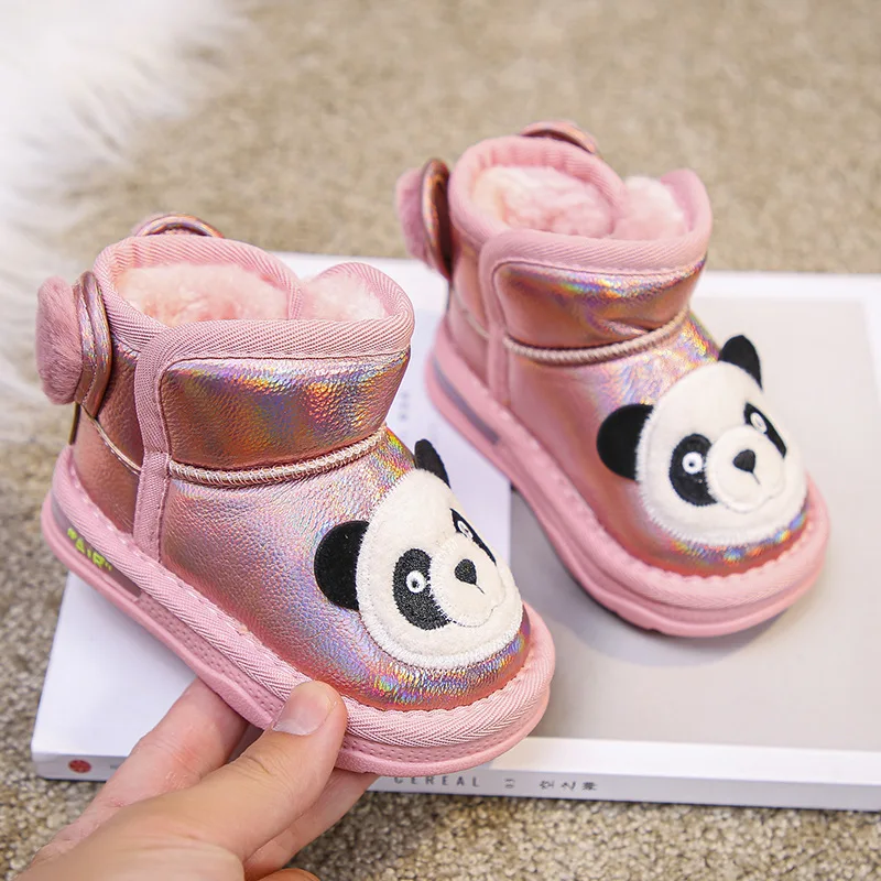 Baby Snow Boot Winter Girl Plush Thickened Baby Shoe Boy Illuminated Shoe Soft Sole Big Cotton Shoe Botas Para Niña Угги Детские