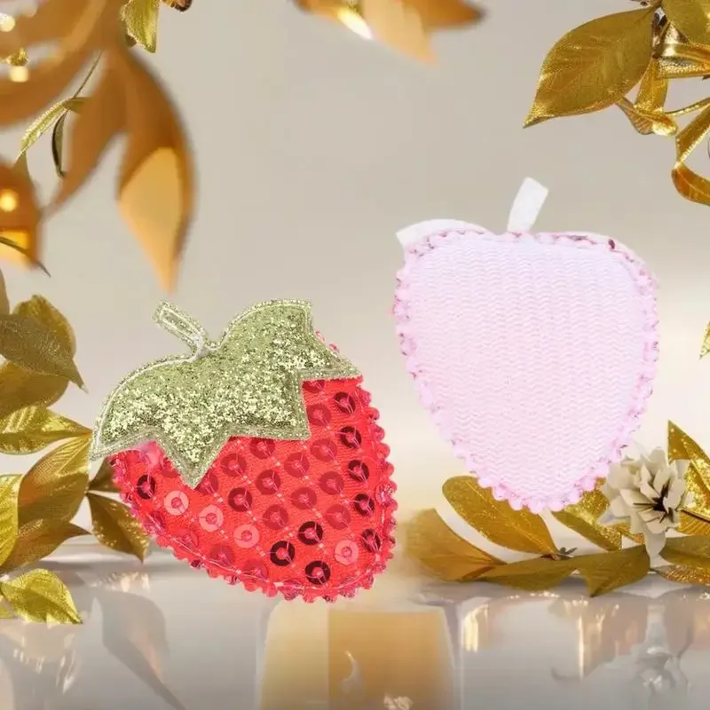 20Pcs 스팽글 딸기 패치 바느질 Appliqued DIY Hiarpin 액세서리에 의류 장식을 봉제