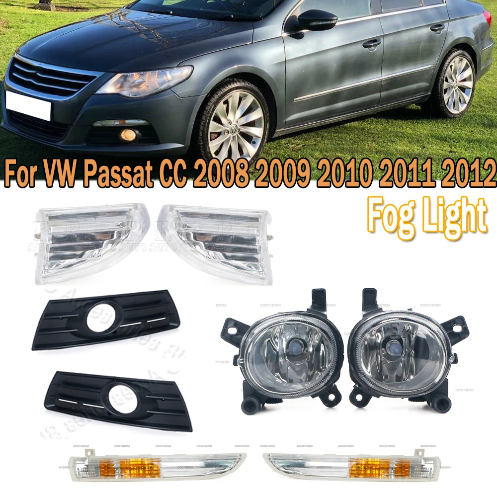 Front Fog Lamp Grille Turn Signal Light No Bulb Corner Lamp For VW Passat CC 2008 2009 2010 2011 2012 35D953041 8T0941700