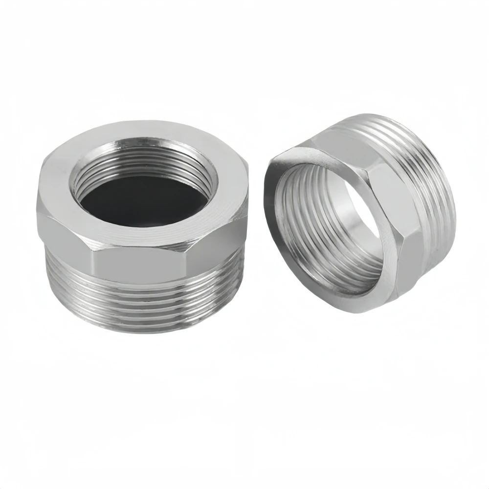 Stainless Steel Bushing Reducing Pipe Fittings 1/8 1/4 3/8 1/2 3/4 Male and Female Threaded Connector Water and Gas Adapter