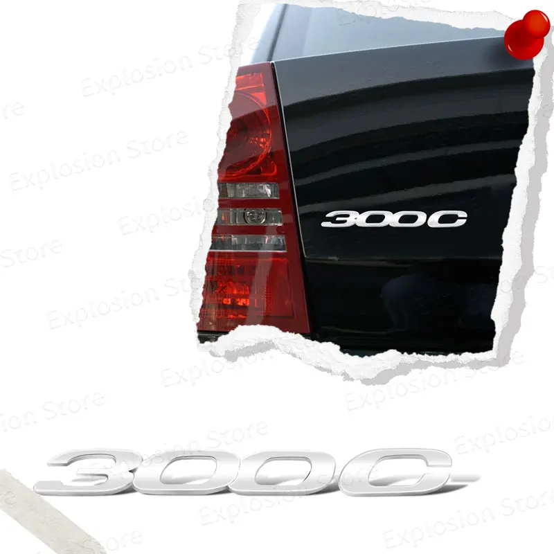 Car Metal Fender Side Trunk Nameplate Decal Badge Sticker Decor For Chrysler 300c Logo 200 300 Sebring FR JR JS RT Lancia Thema