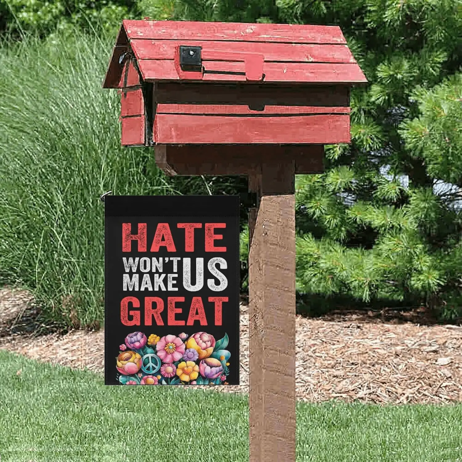 Hate Won‘t Make Us Great Garden Flag Inspirational Banners Room IIX WZZ yyi