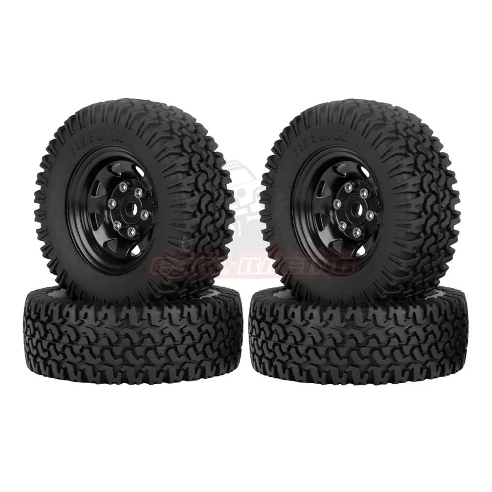 리모컨 자동차 타이어 휠, 1.55 인치 금속 휠 클라이밍 자동차 시뮬레이션, D90 TF2 Tamiya Tamiya CC01 LC70 MST Jimni용, 1PC