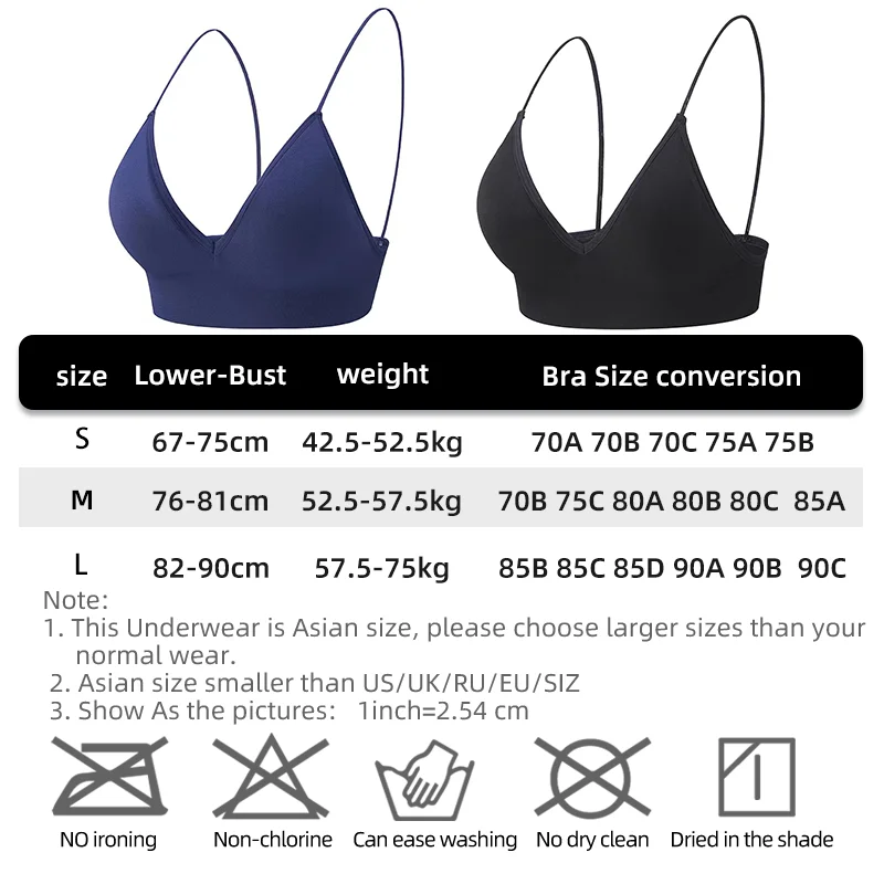 Women Seamless Bra Camisole Underwear Black Blue S M L Breathable V Neck Gather Up Sports Fitness Yoga Casual