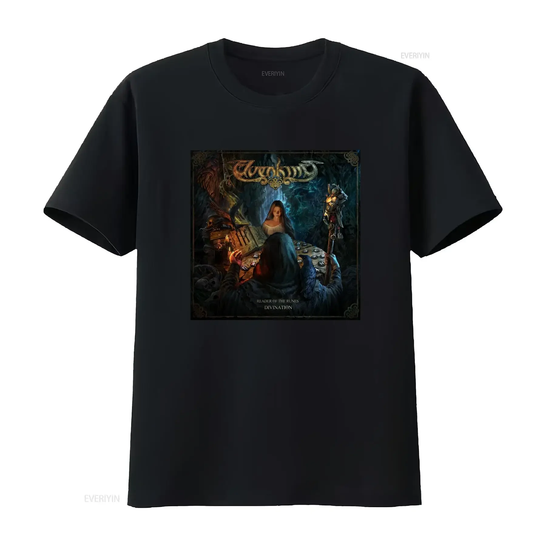 New Popular Elvenking Reader Of The Runes Divination Fantasy Theme T Shirt S 4Xl vintage Washed Soft graphic