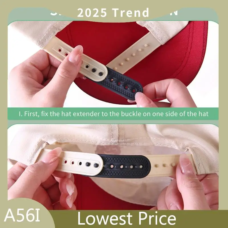 ABDD 2Pack Hat Extender, 3D Printed Hat Size Extension Accessories, Holes Adjustable Cap Half Size Extender
