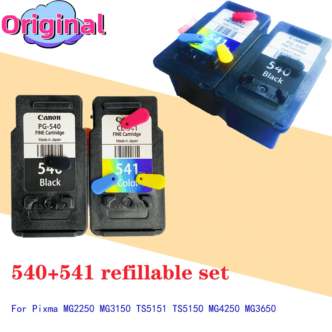 Original PG-540 CL-541 PG540 CL541 Refillable Ink Cartridge for Canon Pixma MG2250 MG3150 TS5151 TS5150 MG4250 MG3650