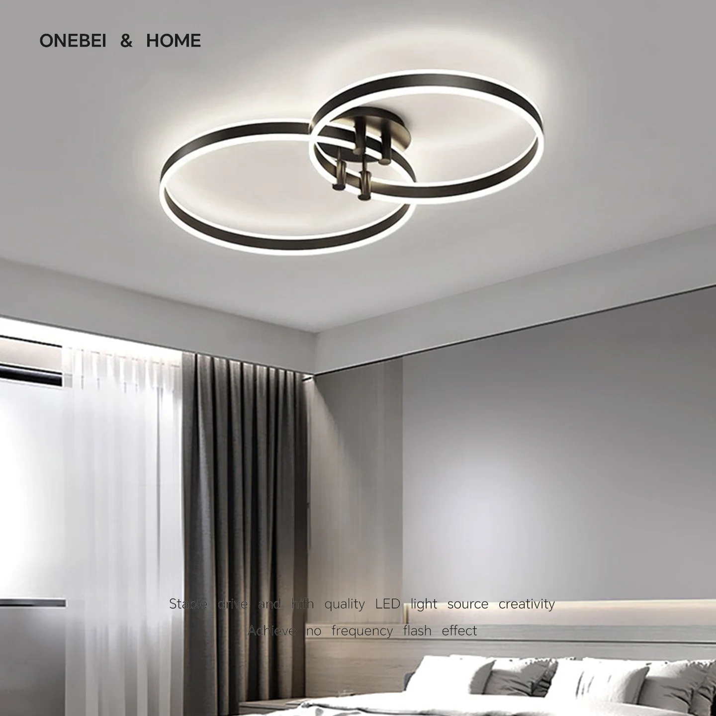 Minimalist Modern LED Ceiling Light Suitable For Living Room Bedroom Dining Room Kitchen With Adjustable Dimmable Lighting Lamp - view 3