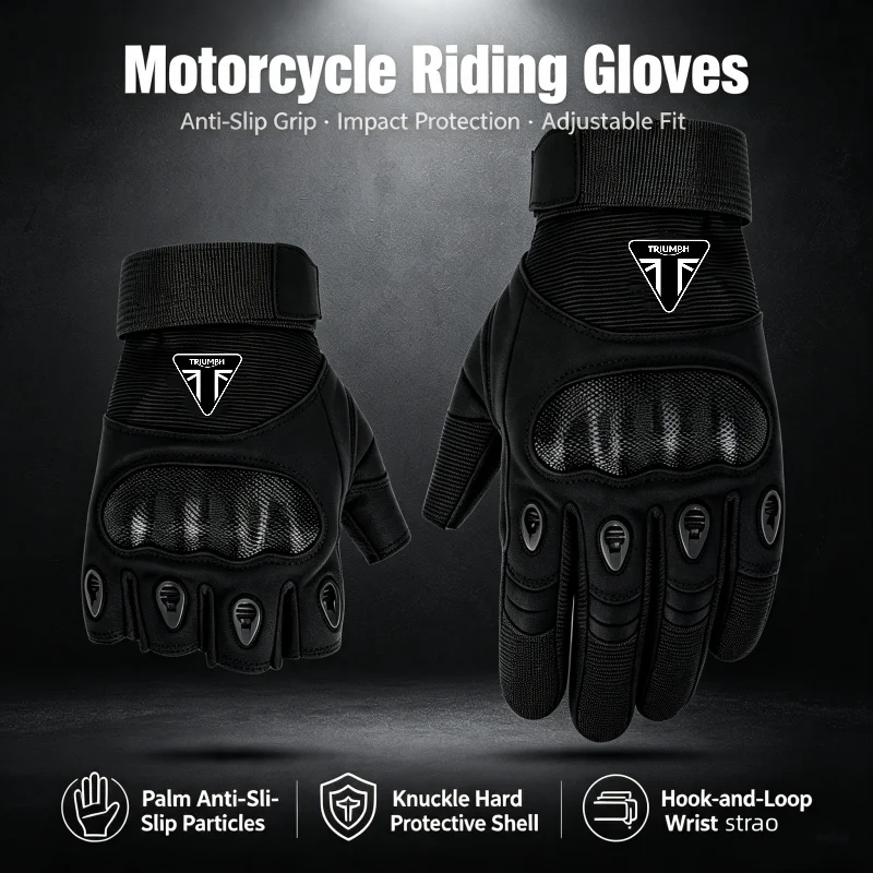 Guantes para motocicleta TRIUMPH, guantes de seguridad de fibra de carbono para motocross, guantes para conducir al aire libre