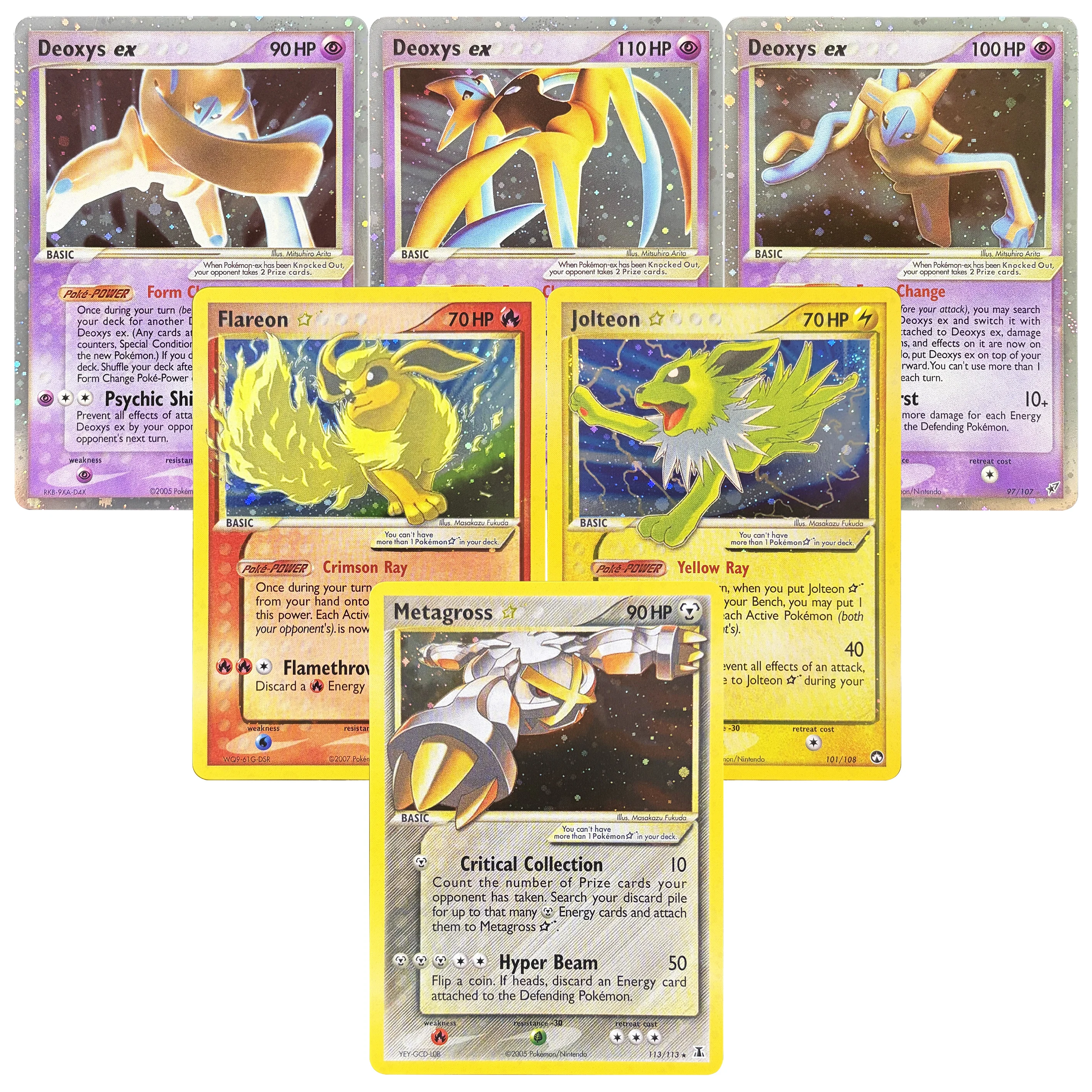 New Holo Pokect TCG Collection Game Cards EX Ruby & Sapphire Holon Phantoms Rocket Returns Vintage EX Series Trading DIY Card