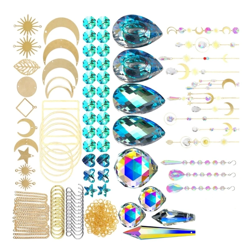 Attrape-soleil en cristal pour fenêtre intérieure, 200/370/157 pièces, livraison directe