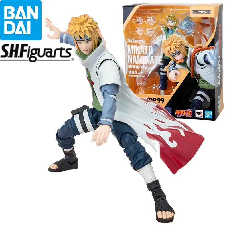 

Origianl In Stock Bandai S.H.Figuarts Minato Namikaze NARUTOP99 Edition Anime Figure ActioN Model Figurals Brinquedos Toys