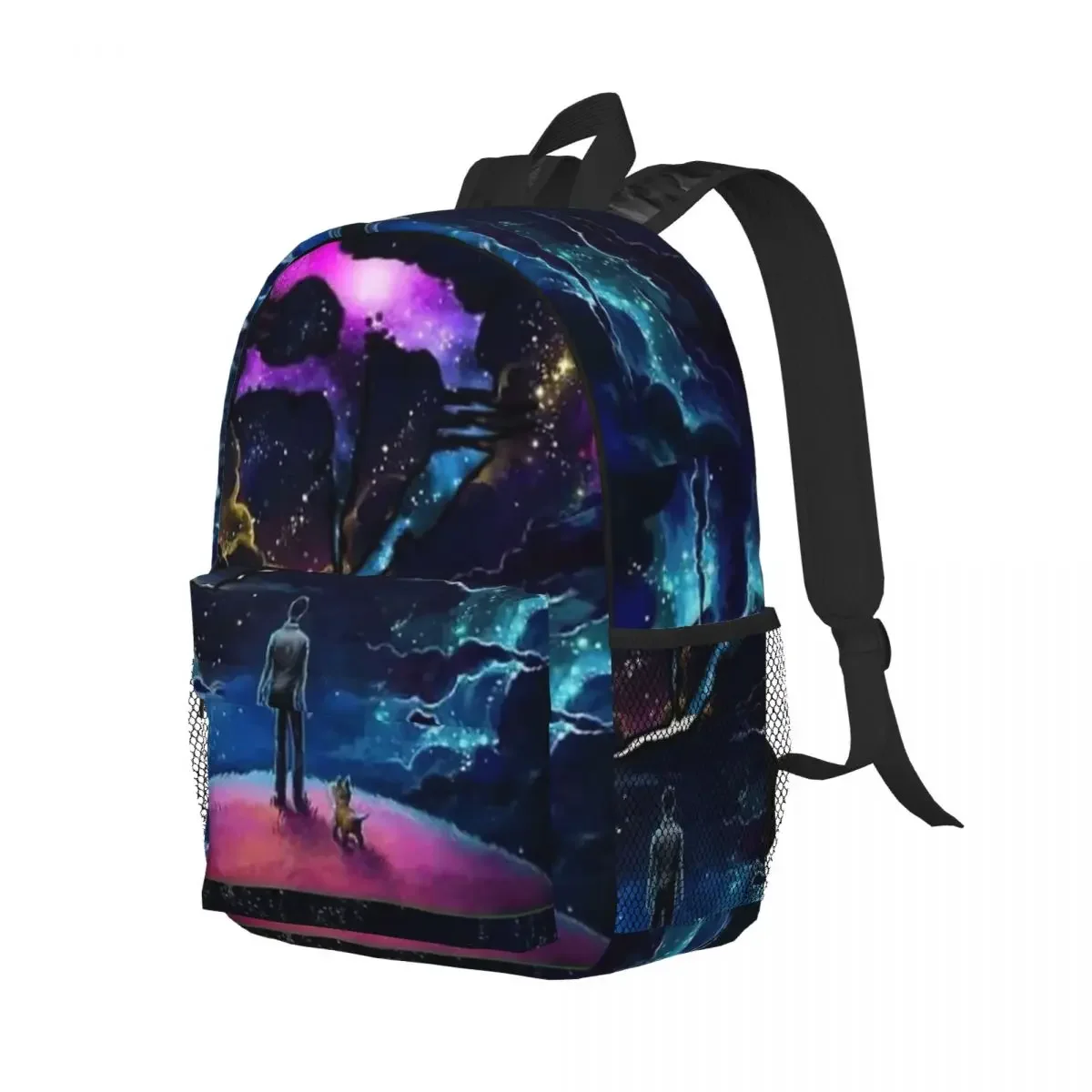 Zeds Frequency Trippy Galaxy Backpacks, Teenager Bookbag, Casual Students School Bags, Travel Rucksack, Initiated Bag, Large Capacity