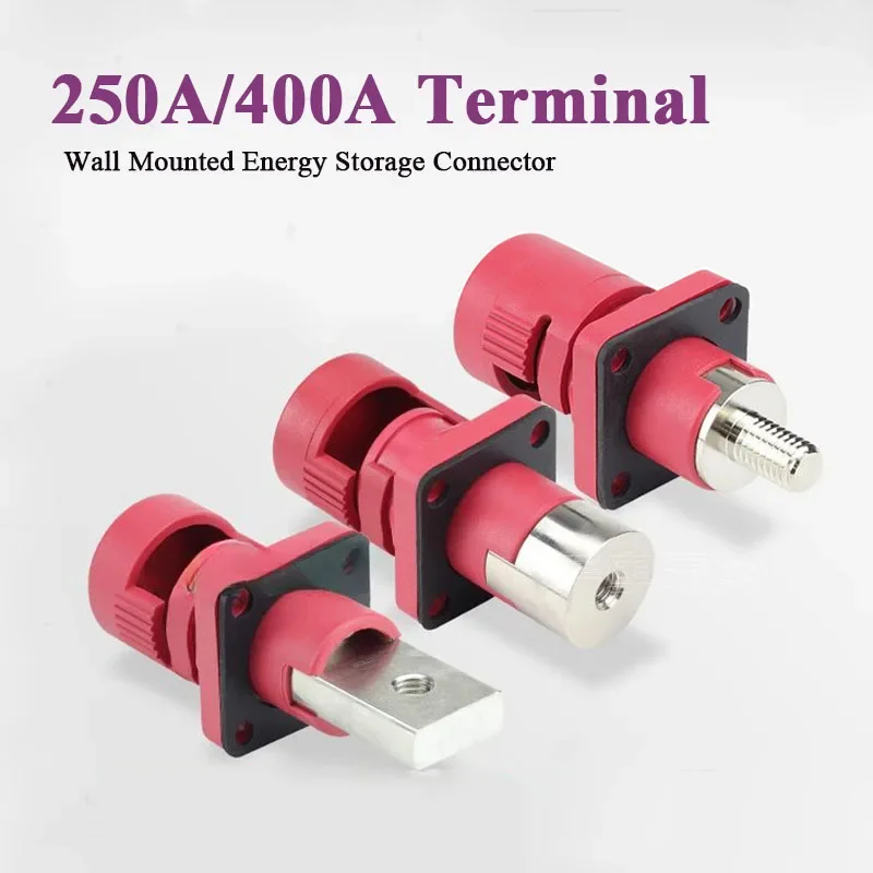250A 400A Energy Storage Terminal Through Wall Lithium Battery Connector 200A Copper Internal/External Threaded Terminal Post