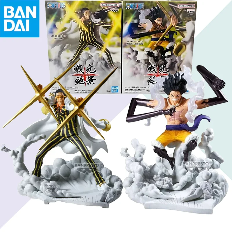 

Оригинальная коллекционная фигурка BANDAI Banpresto One Piece Senkouzekkei Borsalino Monkey D. Luffy Gear4, аниме-модель, игрушка, подарок