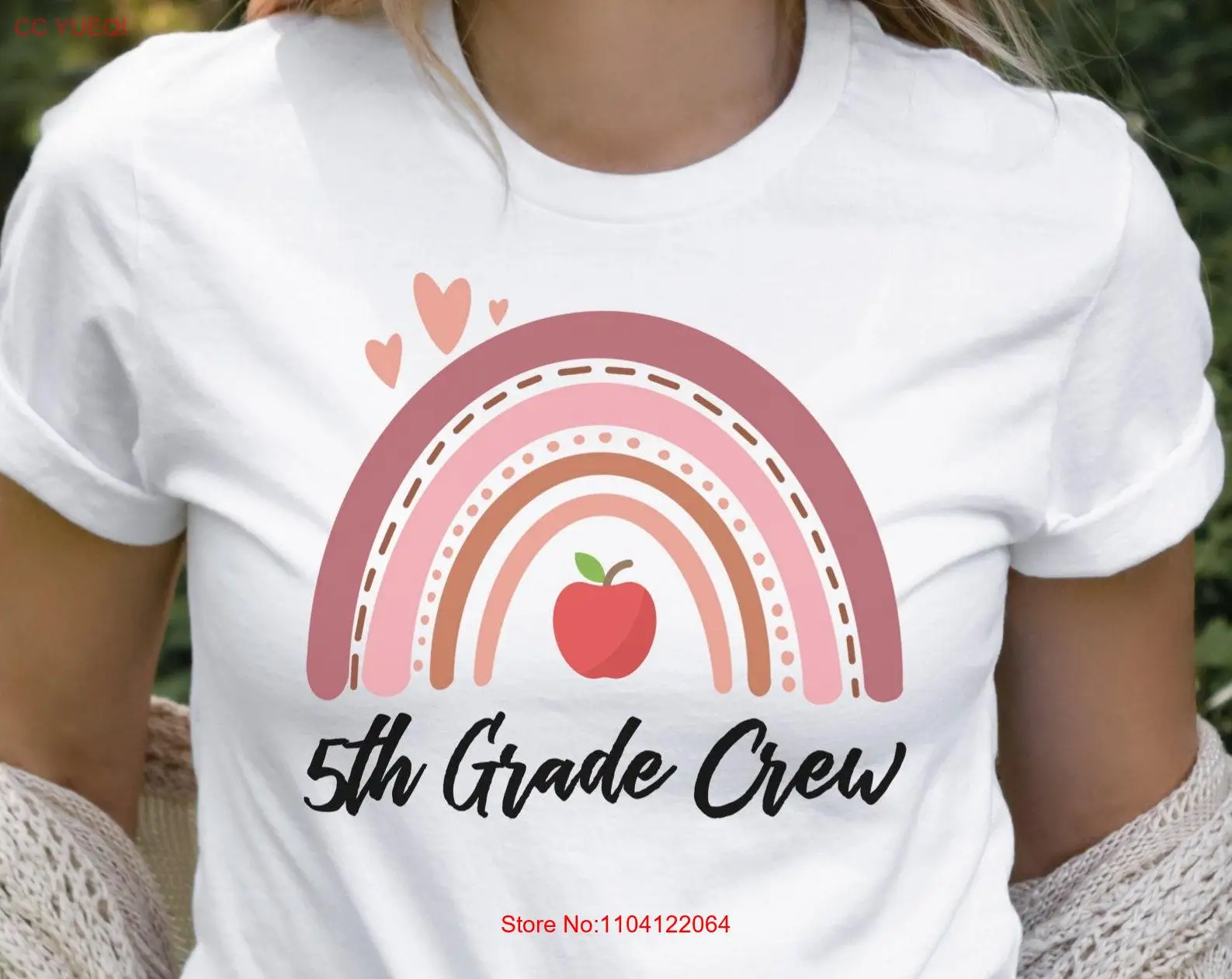 

Футболка учителя 5-го класса Fifth Teams Squad Crew For Back To School с длинными или короткими рукавами