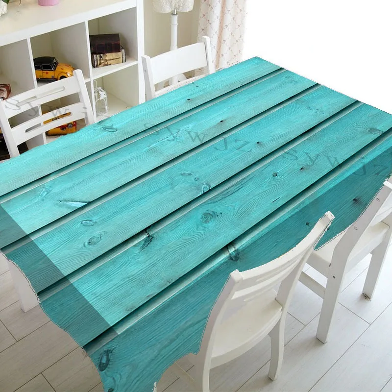 Branch Wood Plank Pattern Kitchen Rectangular Tablecloth Wedding Party Decoration Living Room Coffee Table Waterproof Tablecloth