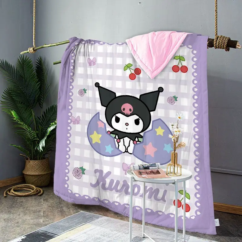 

Sanrio Kuromi new cute summer pure cotton air-conditioning quilt children's girl's heart baby nap quilt summer cooling quilt