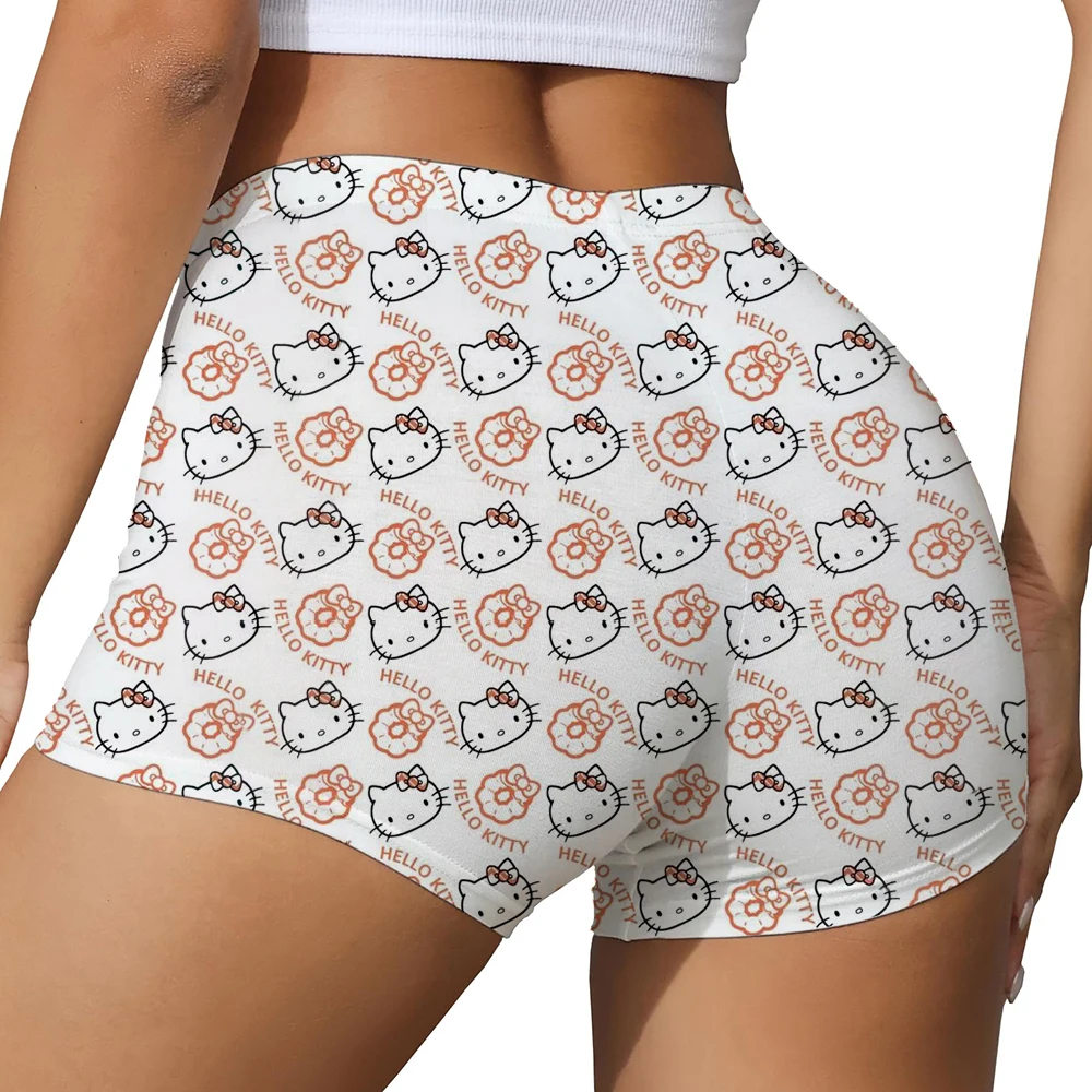 Pantaloncini da yoga da allenamento per yoga da donna personalizzati Hello Kitty Pantaloncini da corsa per motociclisti atletici da palestra