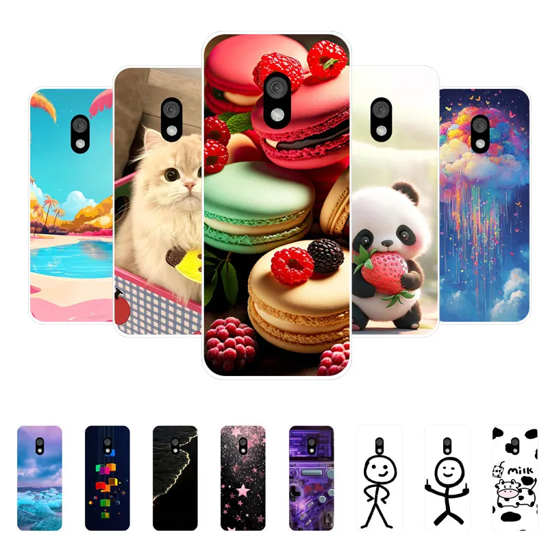 Para Nokia 235 4G 215 220 4G Macaron lindo gato transparente silicona TPU fundas traseras para Nokia 220 4G funda de teléfono Panda Fundas suaves