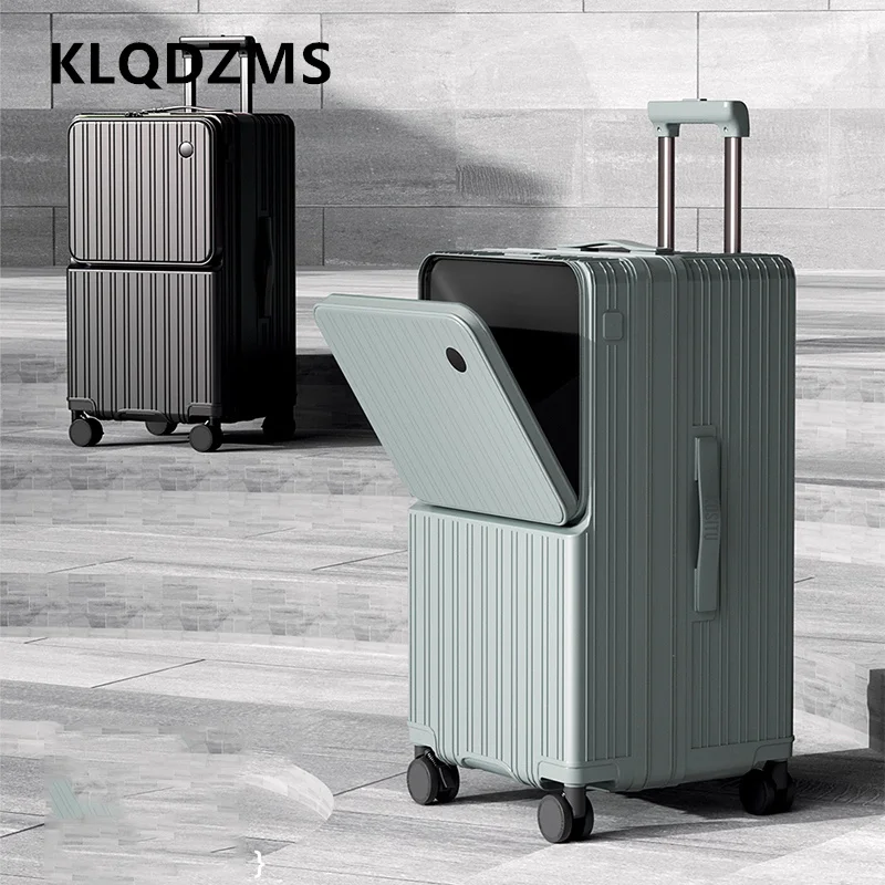 KLQDZMS Luggage Front Opening Boarding Box Large Capacity Trolley Case 20