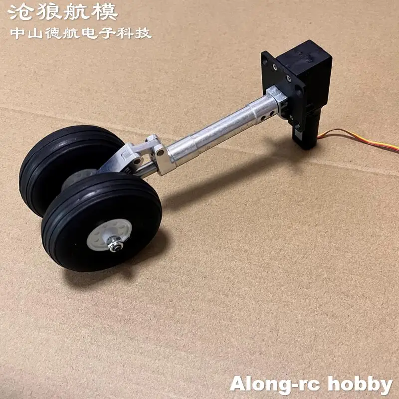 

Height 118mm to 218mm Main Retractable Damping Kneeling 2 Wheels Landing Gear for 3-6 kg DIY Transport Aircraft RC Plane Parts