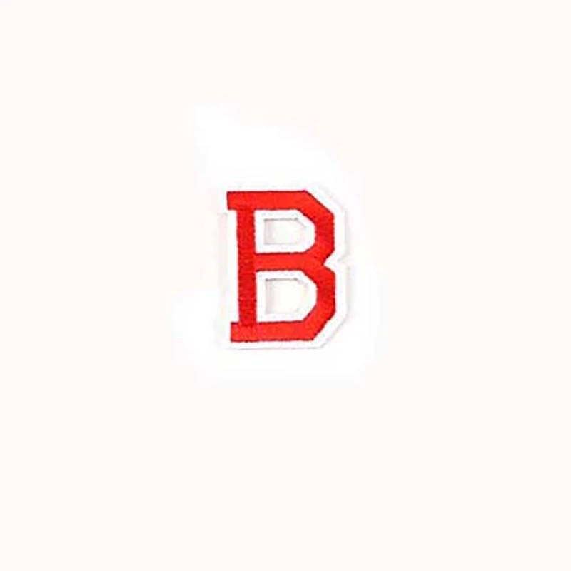 A-Z Red Alphabet Letters Embroidery Applique Badges Iron On Patch,Letter Fusible Stickers Clothing Thermoadhesive Patches