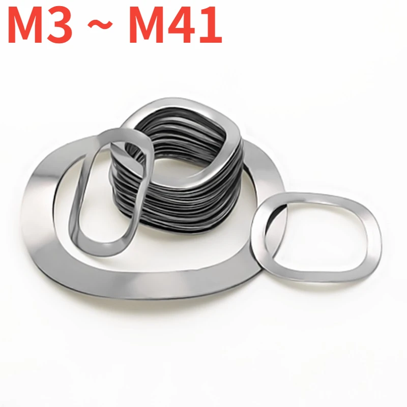 304 Stainless Steel Wave Gasket Waveform Spring Bearing Gasket Metal Circular Spring Gasket M3~m41
