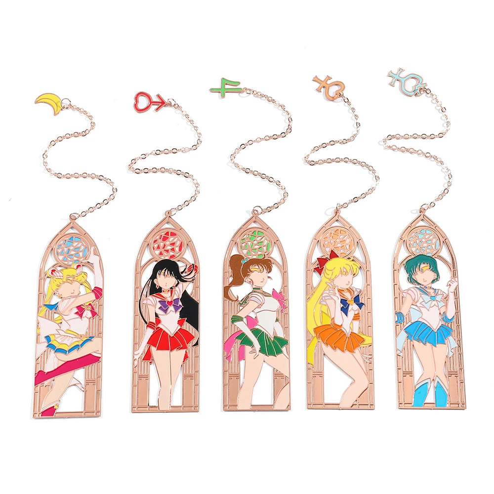 Anime Sailor Moon Figure Creative Metal Bookmark for Women Girls Fans Book Lover Gifts Collection Birthday Mother\'s Day Gifts