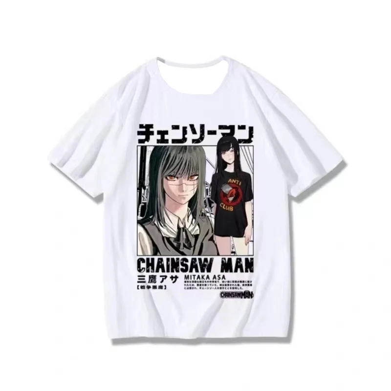 

Mitaka Asa Chainsaw Man New Tee – Anime Pattern Short Sleeved T-shirt, Y2K Summer Casual Street Wear for Men & Women