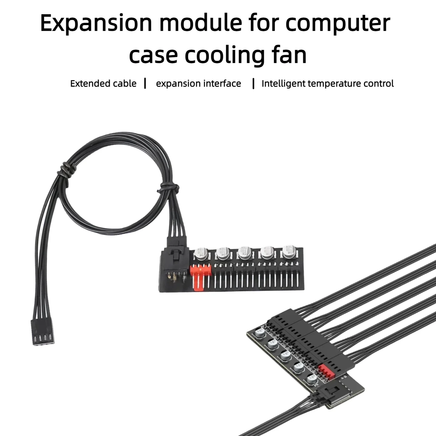 

CX FUTRUE Case fan hub motherboard small 4-pin 5-interface PWM temperature control hub